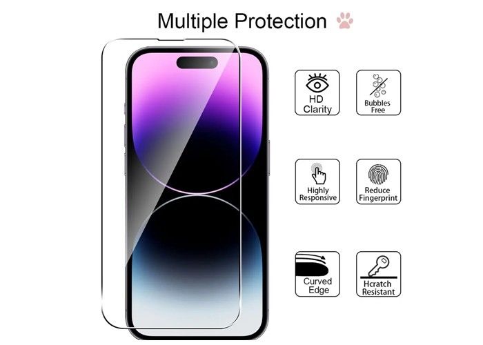 0.33MM 	2.5D Glass Screen Protector Clear 9H Mobile Tempered Glass Screen Protector For Iphone